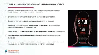 Critical Analysis of Key Gaps in Laws Protecting Women and Girls from Sexual Violence