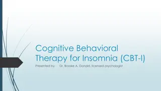 Cognitive Behavioral Therapy for Insomnia (CBT-I)