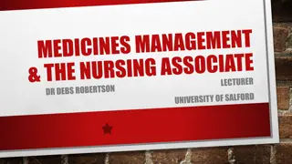 Expectations for Nursing Associates in Medicines Management