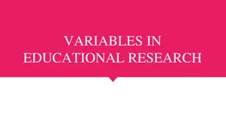 Variables in Educational Research