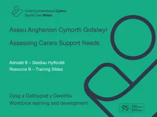 Carers Support Needs in Wales - Training Slides