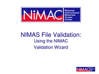 NIMAS File Validation Using NIMAC Validation Wizard