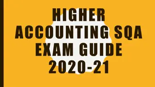 Higher Accounting SQA Exam Guide - Tips and Techniques for Success