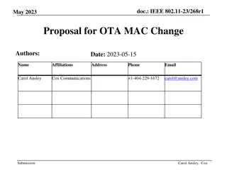 Proposal for OTA MAC Change in IEEE 802.11-23/268r1