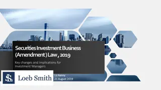 Key Changes in Securities Investment Business Law, 2019 for Investment Managers