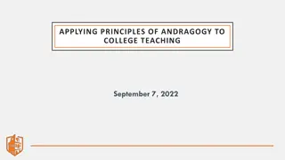 Understanding Andragogy Principles for Effective College Teaching