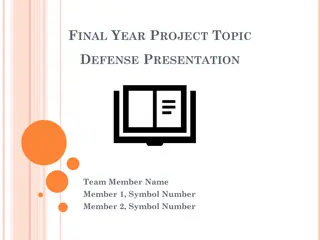 Final Year Project Topic Defense Presentation