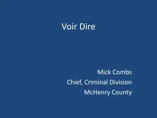 Voir Dire in the Criminal Division of McHenry County