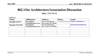 IEEE 802.11be MLD Architecture Discussion