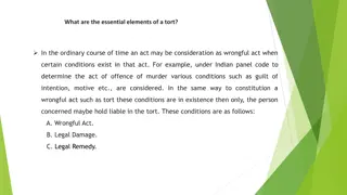 Essential Elements of a Tort in Indian Law