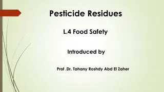 Extraction Methods in Pesticide Residue Analysis for Food Safety