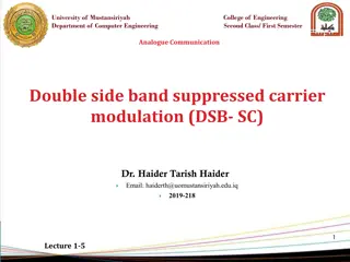 Analogue Communication: DSB-SC Modulation in Computer Engineering