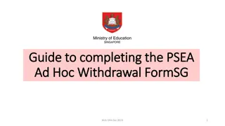 Guide to Completing PSEA Ad Hoc Withdrawal Form for NUS OFA Oct 2023