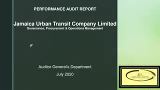 Performance Audit Report on Jamaica Urban Transit Company Ltd.