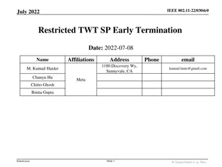 Enhancements for TWT SP Early Termination in IEEE 802.11-22/0304r0