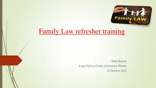 Family Law Refresher Training: Divorce and Legal Procedures Overview