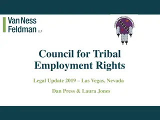 Tribal Employment Rights and Jurisdiction: Legal Update 2019