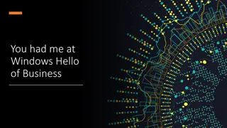 Enhancing Security with Windows Hello for Business