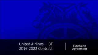 United Airlines IBT 2016-2022 Contract Extension Agreement Details