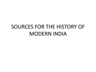 Sources for Understanding Modern India's History