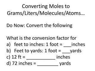 Converting Moles to Grams, Liters, Molecules, and Atoms