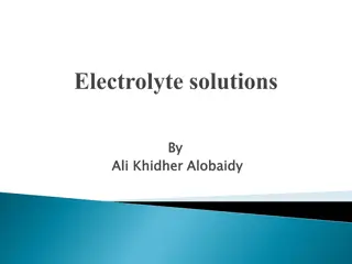 Electrolytes in Chemical Solutions and Their Importance in Body Fluid Balance