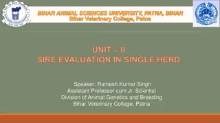 Sire Evaluation Methods in Animal Genetics