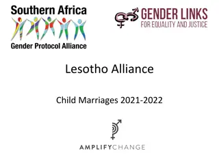 Addressing Child Marriages in Lesotho: Analysis, Frameworks, and Laws