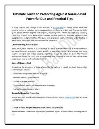 Ultimate Guide to Protecting Against Nazar-e-Bad Powerful Dua and Practical Tip