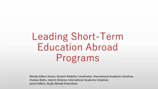 Exploring Faculty-Led Short-Term Study Abroad Programs