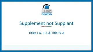 Understanding Supplement, Not Supplant Requirements in Education Funding