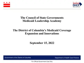 Medicaid Coverage Expansion Initiatives in the District of Columbia