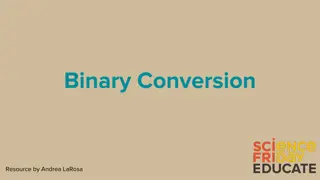 Binary Code and Color Conversion