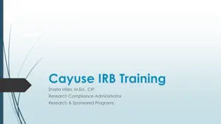 Cayuse IRB Training Overview