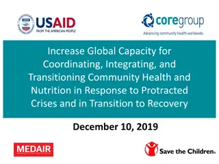 Strengthening Health Systems in Protracted Crises and Transition to Recovery