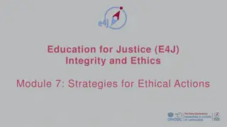 Strategies for Ethical Actions: Enhancing Integrity and Values in Organizations