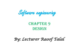 Software Engineering Design Principles and Concepts