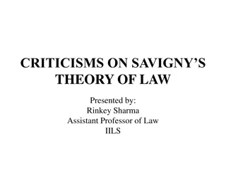 Criticisms of Savigny's Theory of Law and Its Impact on Legal Development