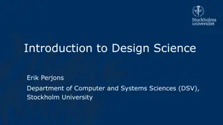 Design Science: Concepts and Applications