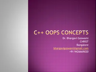 Object-Oriented Programming Concepts in C++