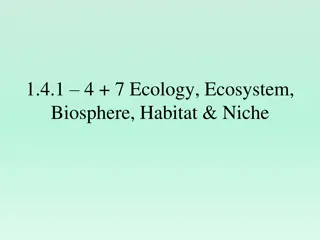 Ecology and Ecosystems