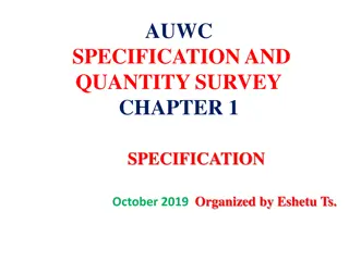 Understanding Specification and Quantity Survey in Construction Projects