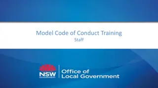 Model Code of Conduct Training Staff Overview