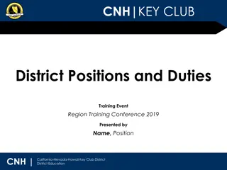 CNH-Key Club District Positions and Duties