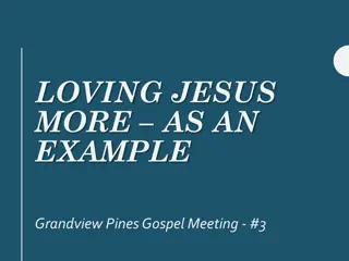 Reflecting on Jesus as Our Example of Love and Service