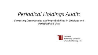 Managing Discrepancies in Periodical Holdings Data