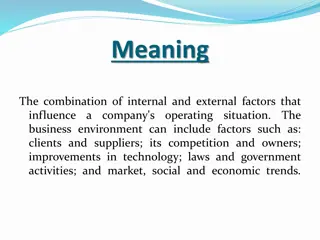 Business Environment: Internal and External Factors