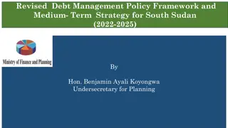 Revised Debt Management Policy Framework for Sustainable Development in South Sudan