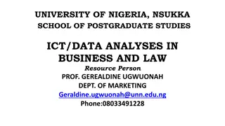 Workshop on Data Analysis in Business and Law at University of Nigeria, Nsukka