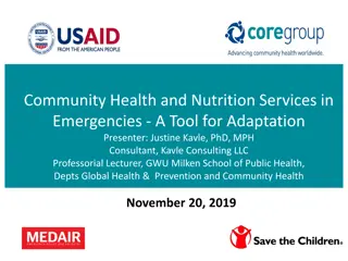 Community Health and Nutrition Services in Emergencies - Framework for Adaptation